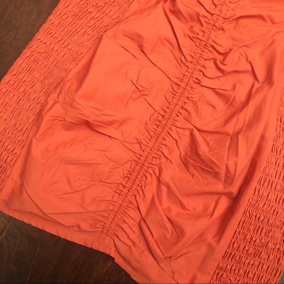 NWT Free People ruched orange mini dress - Picture 9 of 11